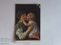 Old card mother and child from/to the front censorship 1917 K 388