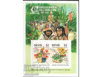 1986. Nevis. 500 de ani de la descoperirea Americii - Columb. bloc
