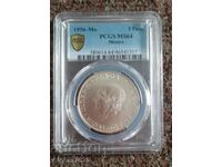 5 pesos 1956/silver/ MS 64-Mexico