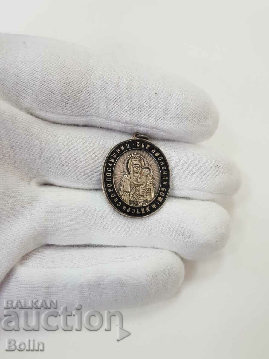 Rare silver icon of Tsarist Russia 84 BC IAK late 19th century - 7