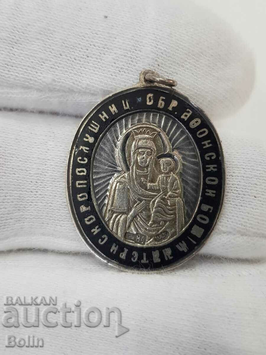 Rare silver icon of Tsarist Russia 84 BC IAK late 19th century