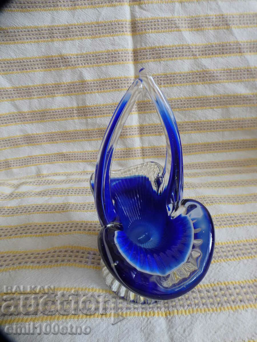 Auction Handmade candy box - Murano glass basket Auction Handmade candy box - Murano glass basket