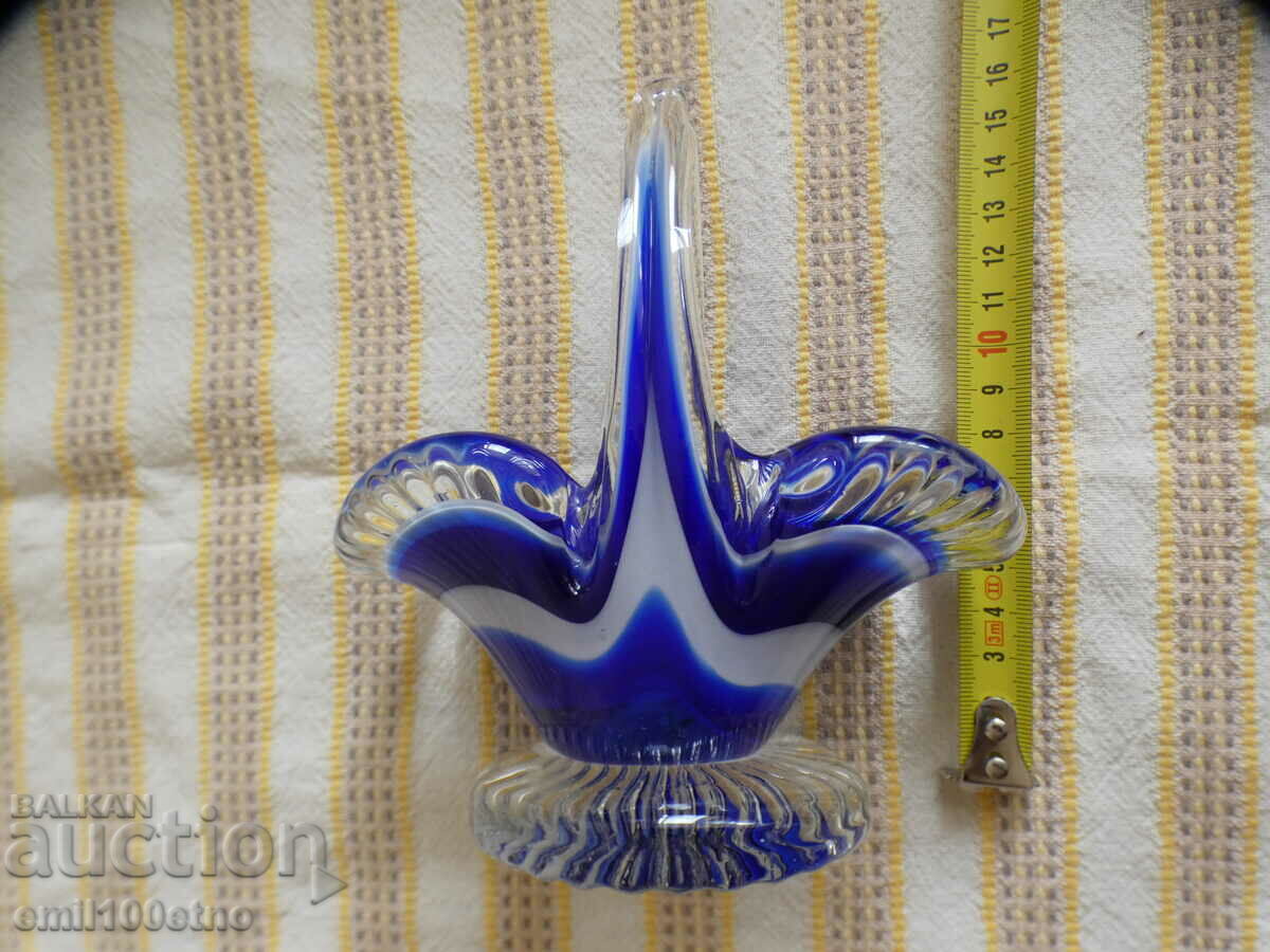 Handmade candy box - Murano glass basket - 6 Handmade candy box - Murano glass basket - 6