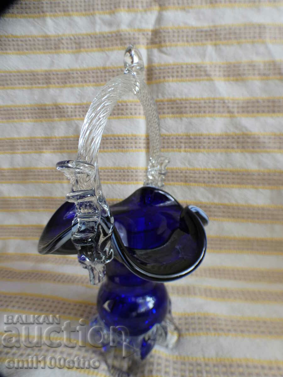 Auction  Handmade candy box - Murano glass basket