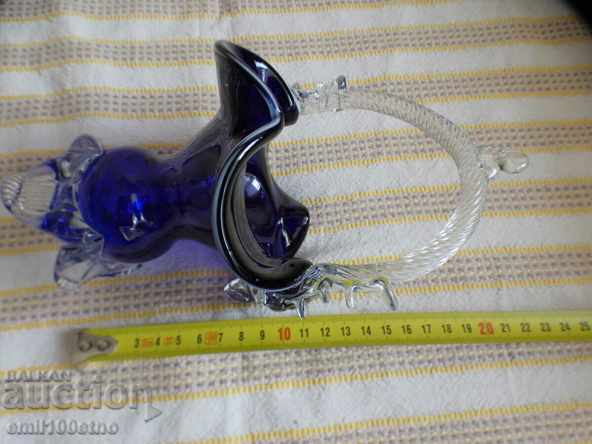 Handmade candy box - Murano glass basket - 6