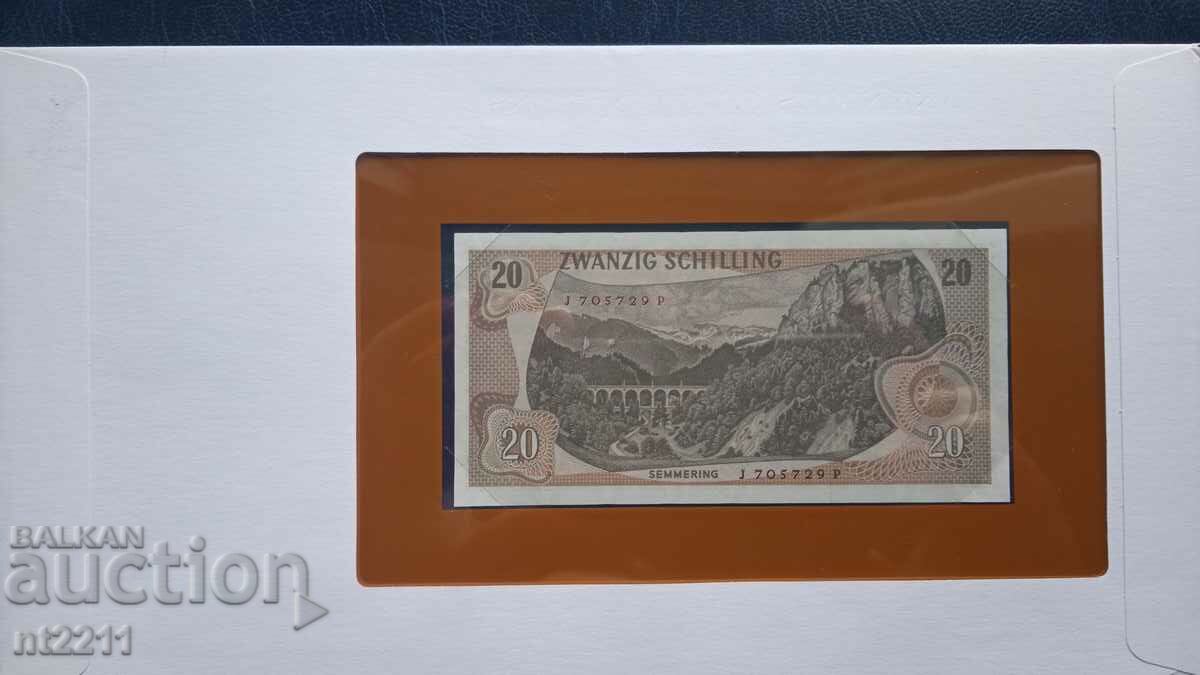 Banknote 20 shillings Austria with price 18.99 BGN | € 9.71 Banknote 20 shillings Austria with price 18.99 BGN | € 9.71