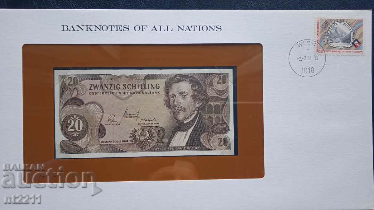 Banknote 20 shillings Austria