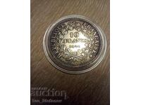 10 франка 1970 UNC Франция сребро страхотна патина