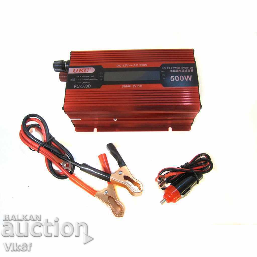 Auction UKC car inverter with 12V-220V 500W KC-500D display Auction UKC car inverter with 12V-220V 500W KC-500D display