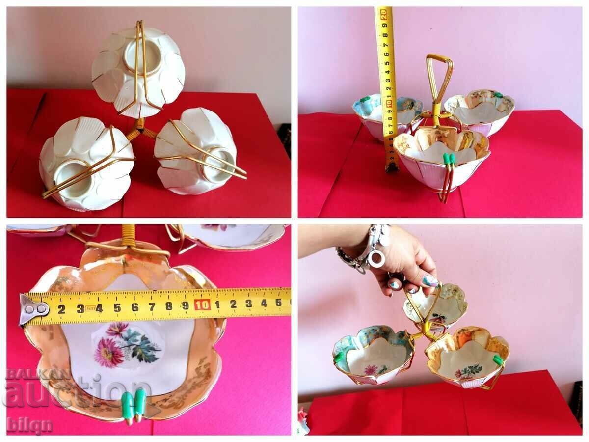 Incredibly Beautiful Gold Plated Porcelain Plate For Nut Sauces - 7 Incredibly Beautiful Gold Plated Porcelain Plate For Nut Sauces - 7