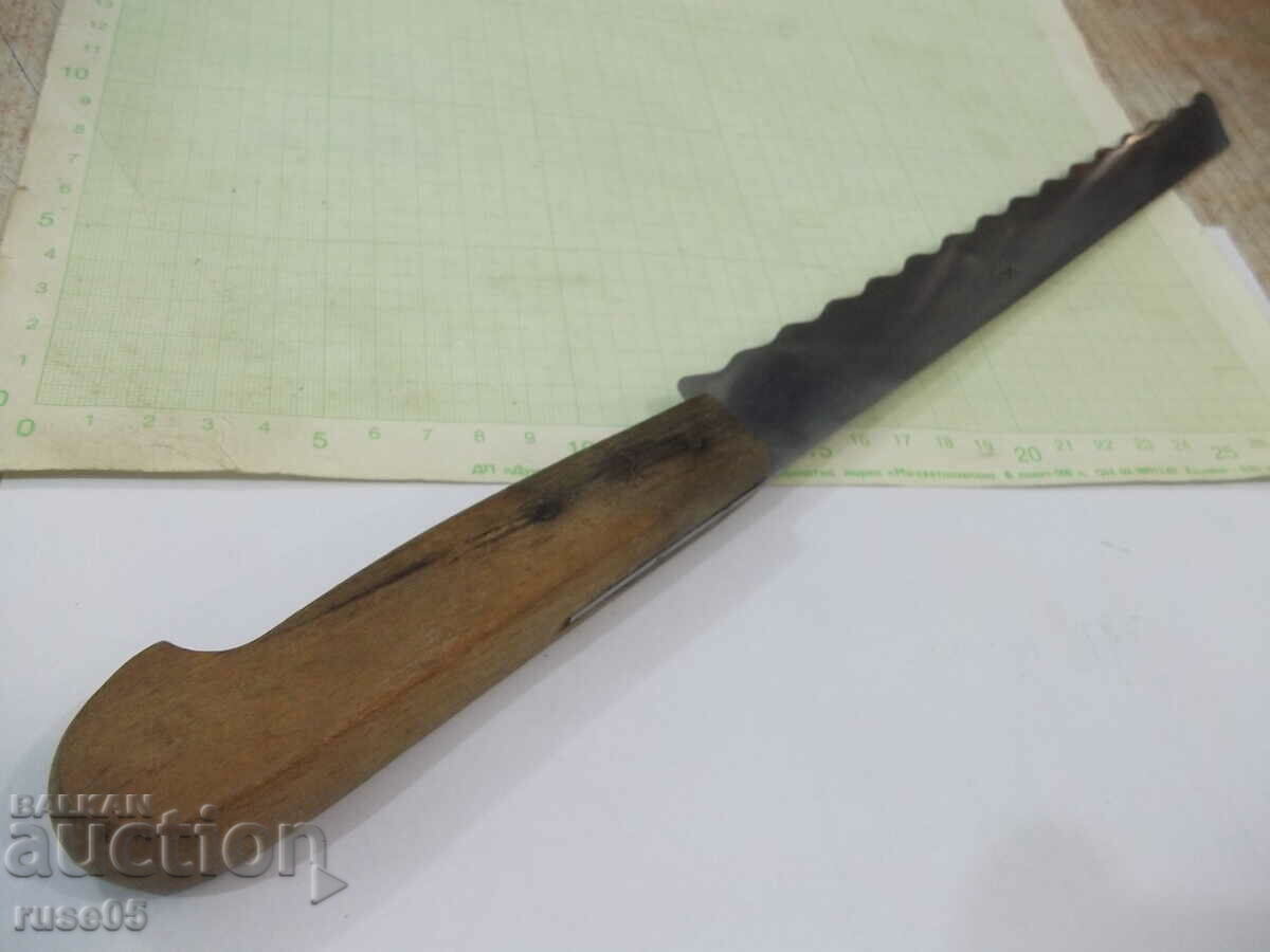 Knife "P.Denev" for bread from soca with wooden cleavers - 5 Knife "P.Denev" for bread from soca with wooden cleavers - 5