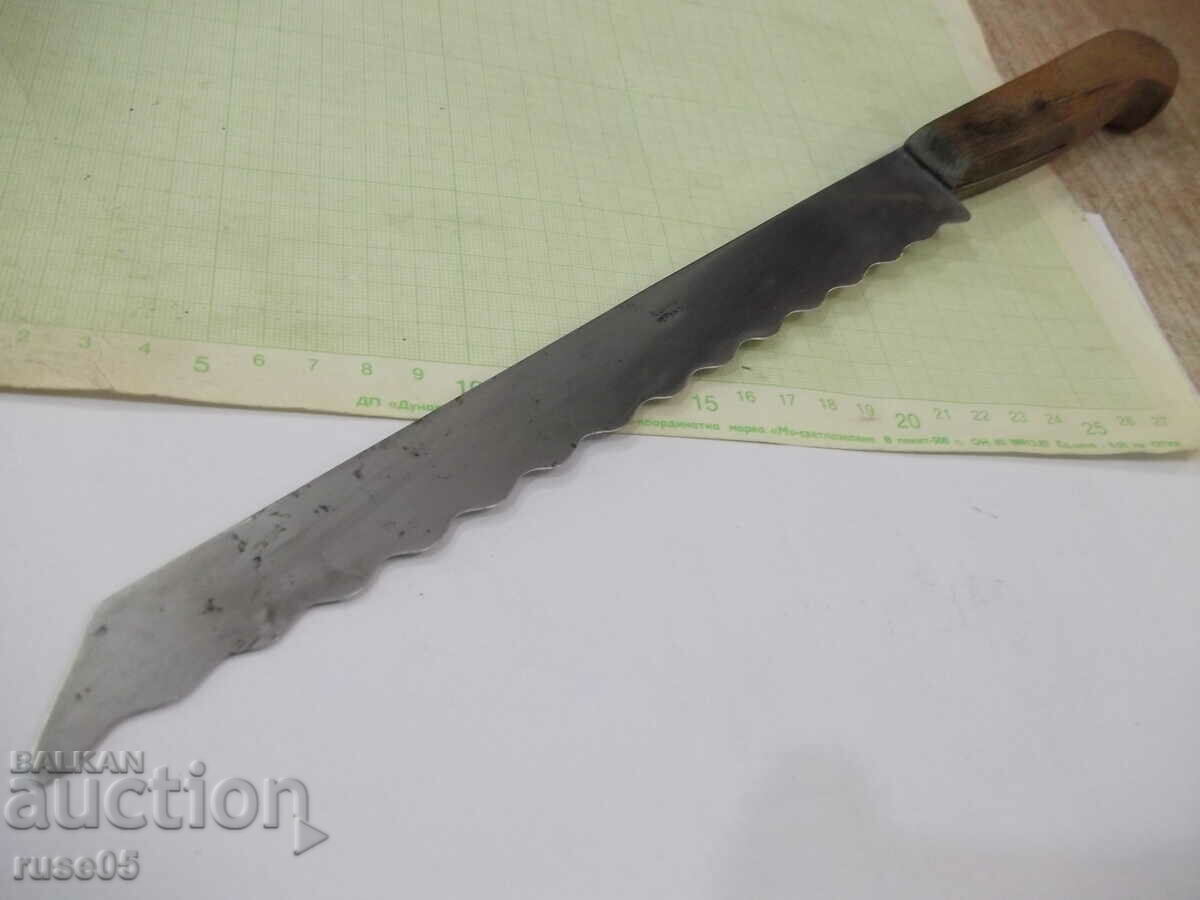 Knife "P.Denev" for bread from soca with wooden cleavers - 6 Knife "P.Denev" for bread from soca with wooden cleavers - 6