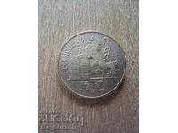 50 Franci 1951 Belgia Argint