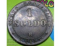 1 soldo 1867 5 centesimi Vatican Pius IX 32mm bronze