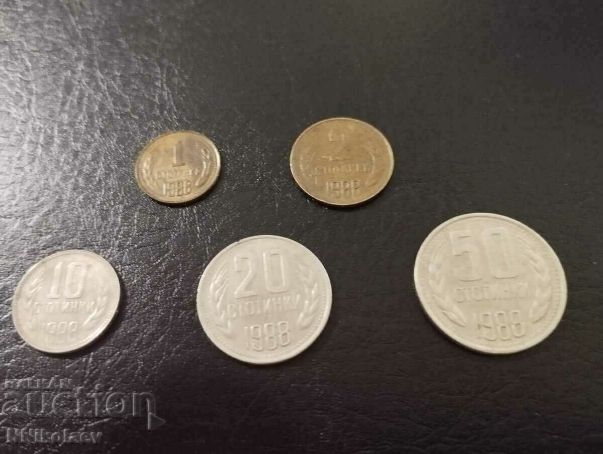 Lot of pennies 1988 Bulgaria