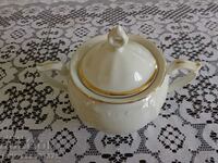 Old Bulgarian porcelain sugar bowl
