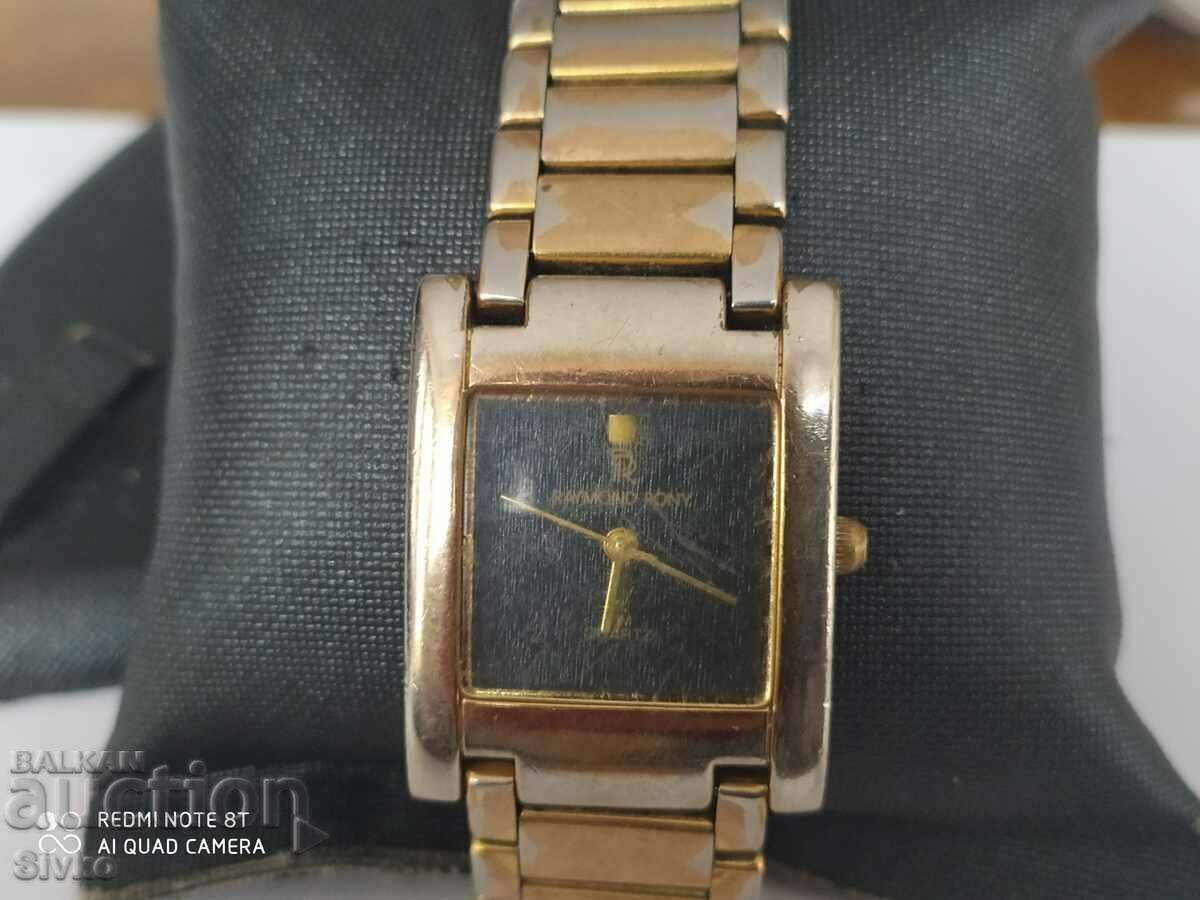 RAYMOND RONI 18K gold plated watch