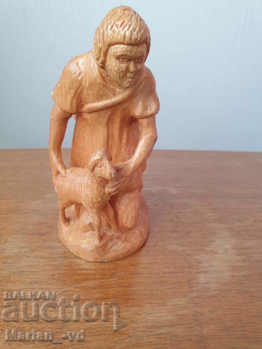 An old wooden figure
