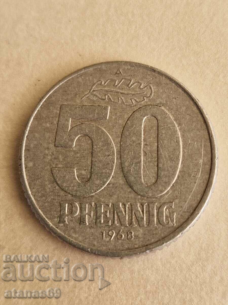 50 Pfenning 1968 GDR