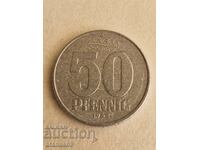 50 пфенинга 1968 г. ГДР