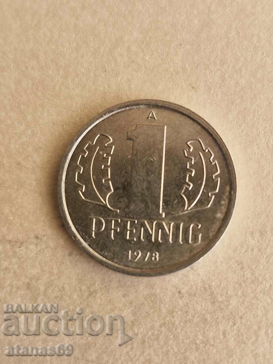 1 pfenning 1978 GDR