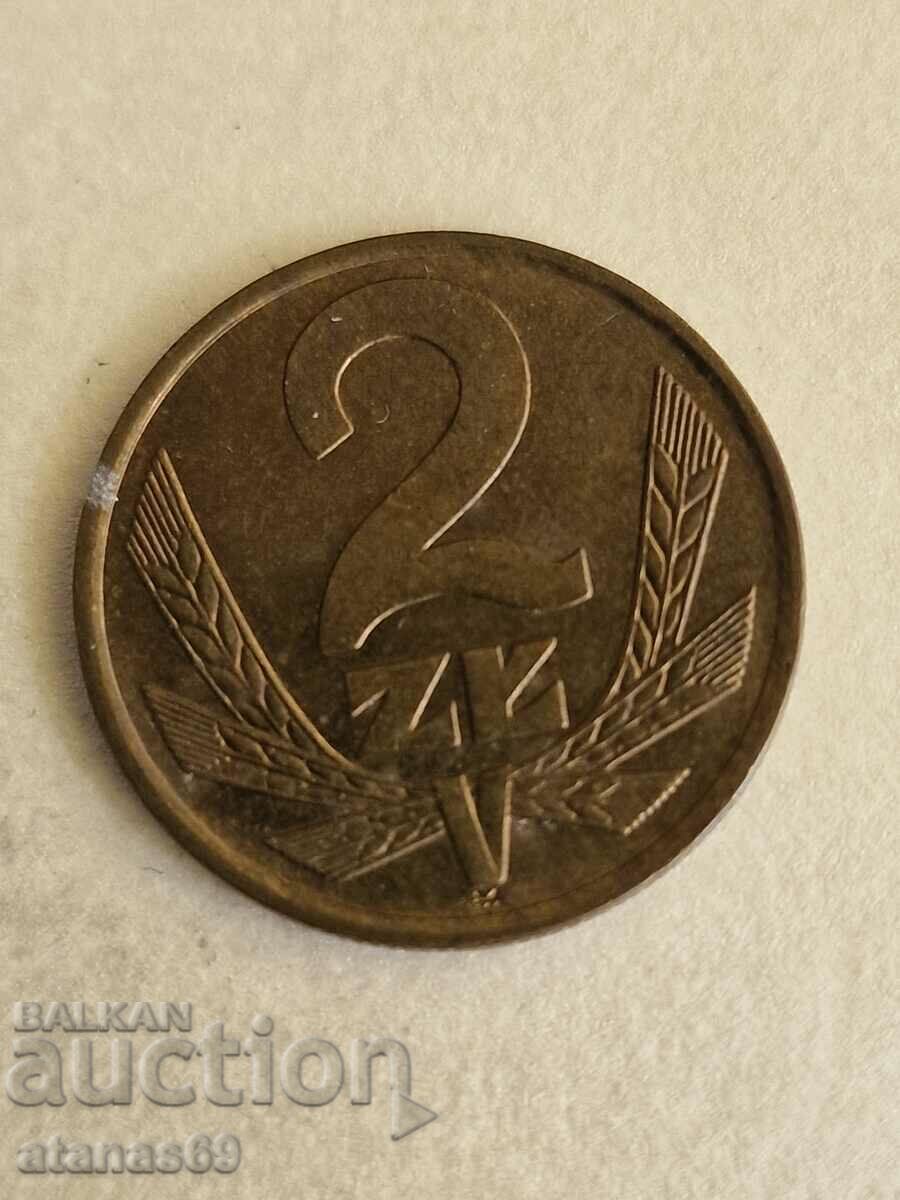 2 zloți 1976 Polonia
