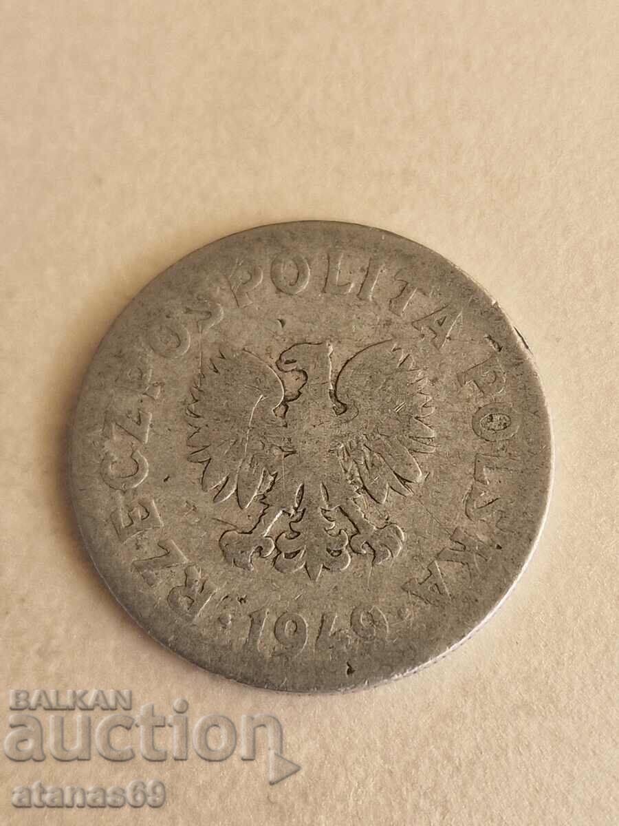 50 groszy 1949. Poland with price 0.99 BGN | € 0.51