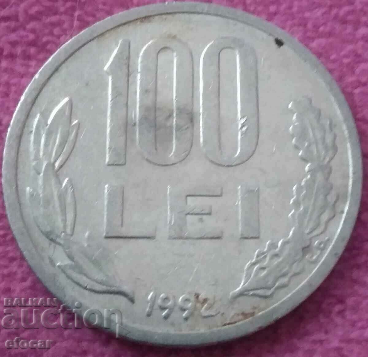 100 lei Romania 1992