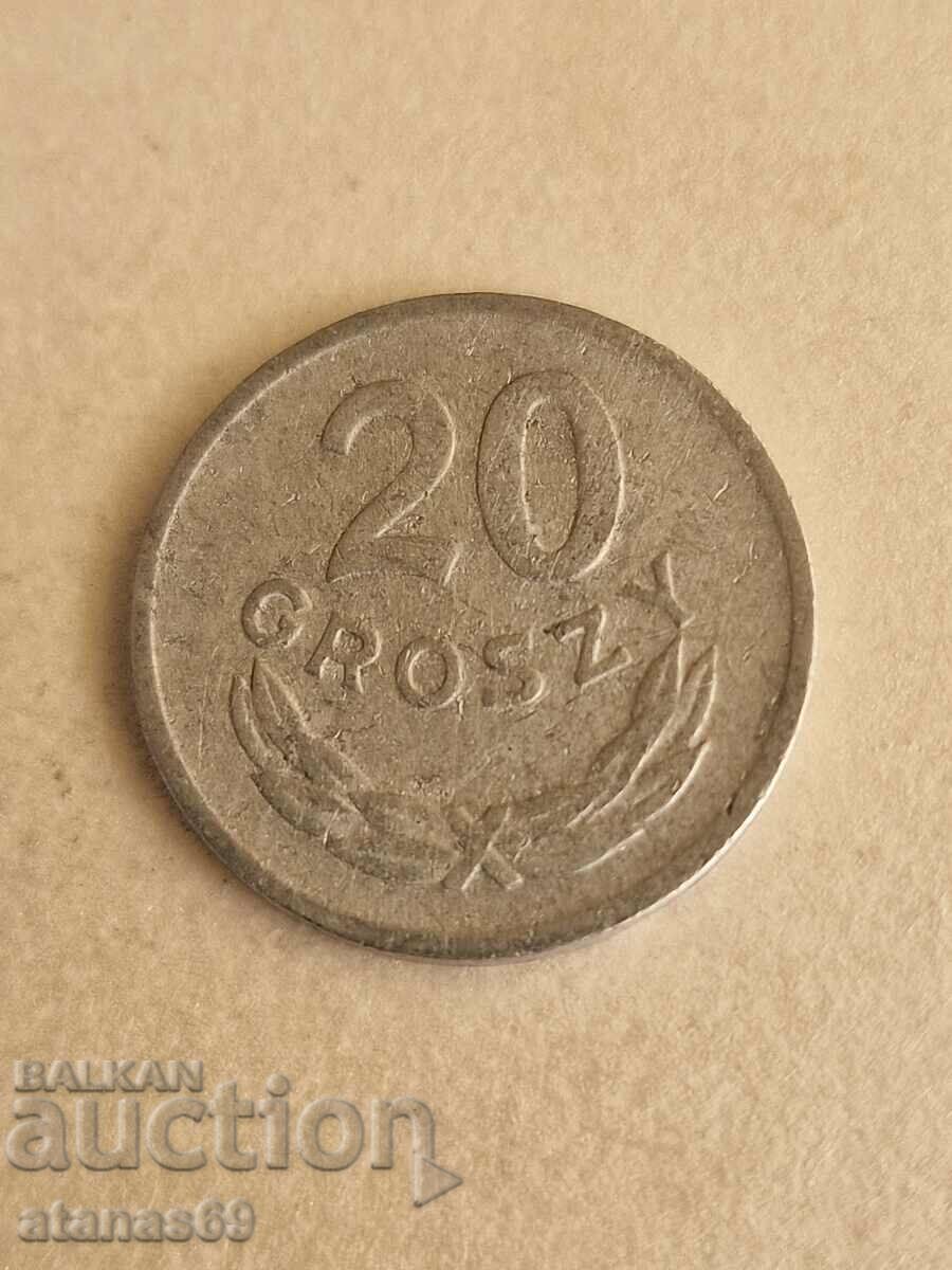 20 groszy 1967. Polonia