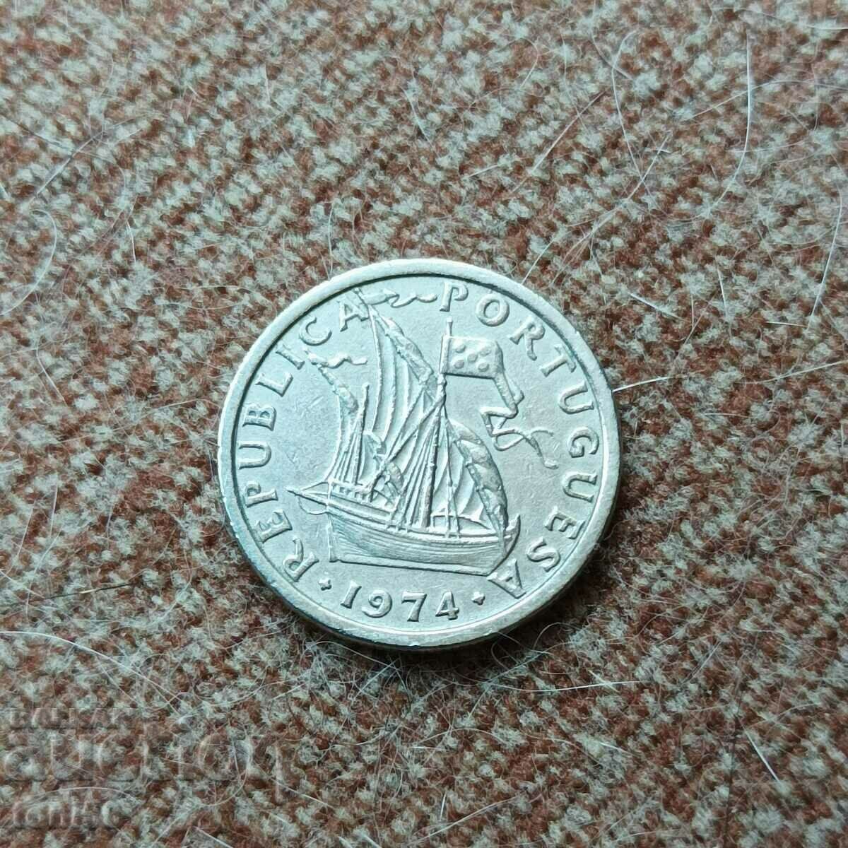 Portugal 2.5 Escudos 1974 aUNC with price 0.60 BGN | € 0.31 Portugal 2.5 Escudos 1974 aUNC with price 0.60 BGN | € 0.31