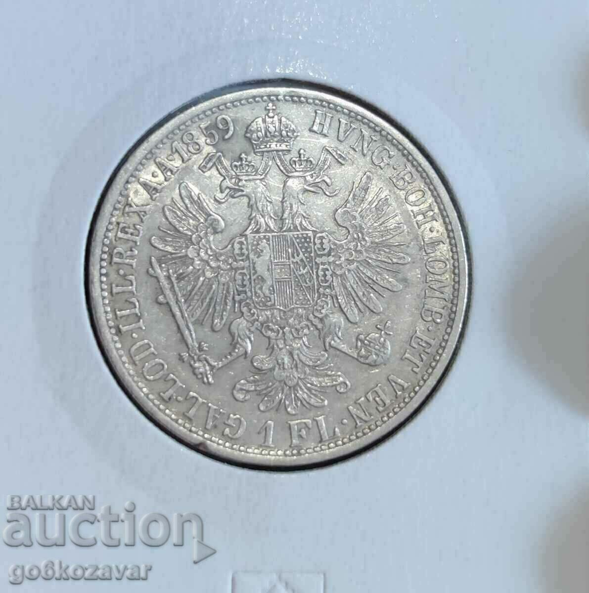 Австрия 1 Флорин 1859г Сребро ! с цена € 37.00 | 72.37 лв.