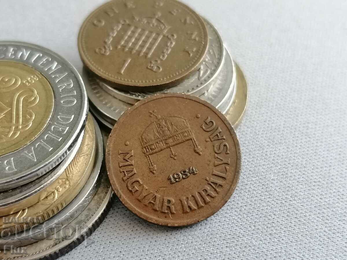 Coin - Hungary - 2 fillers | 1934 with price 3.85 BGN | € 1.97