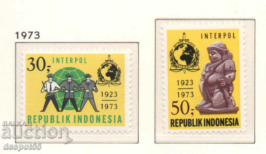1973. Индонезия. 50-годишнината на Интерпол.