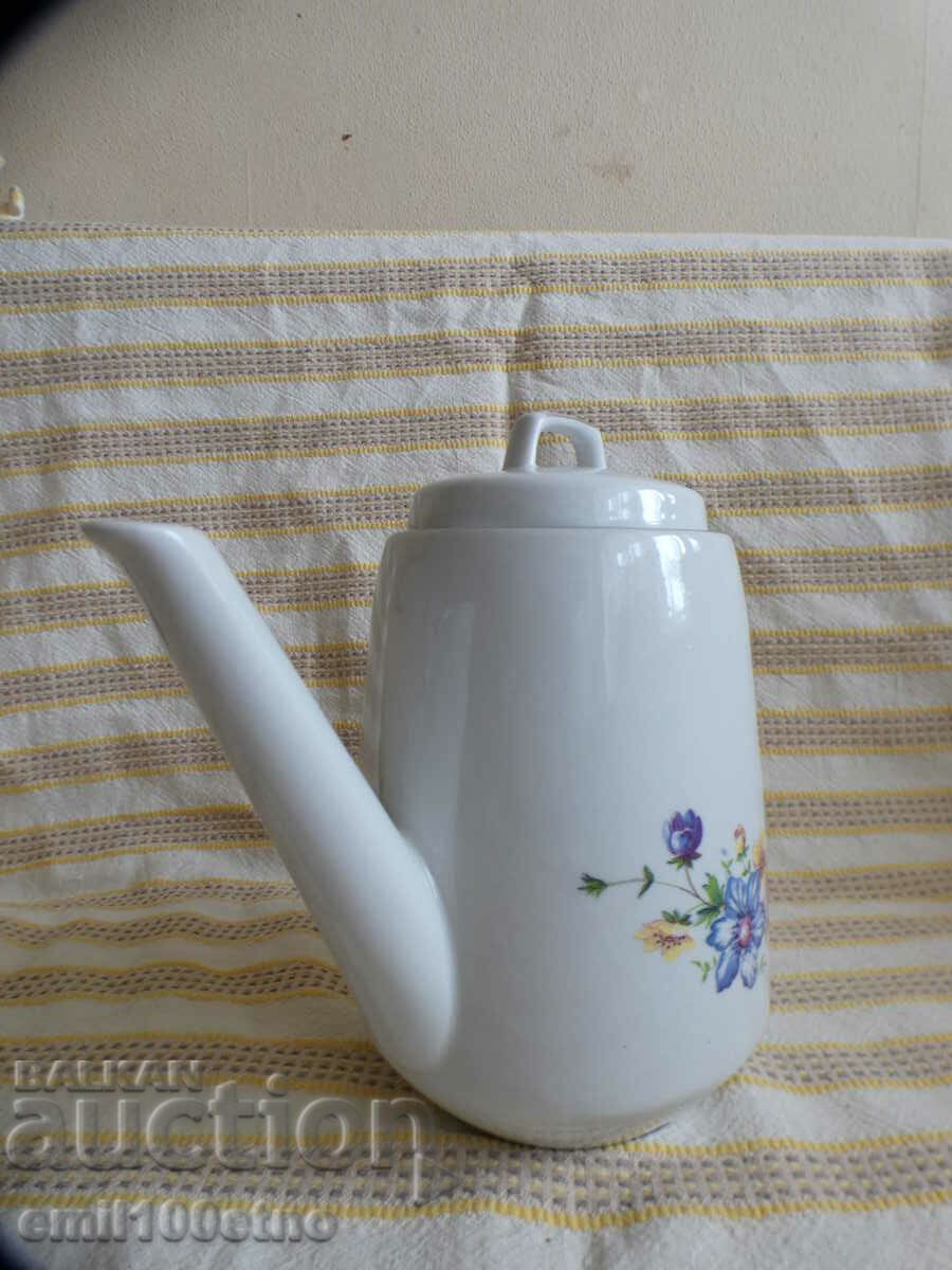Auction  Teapot old Bulgarian porcelain Kitka Novi Pazar