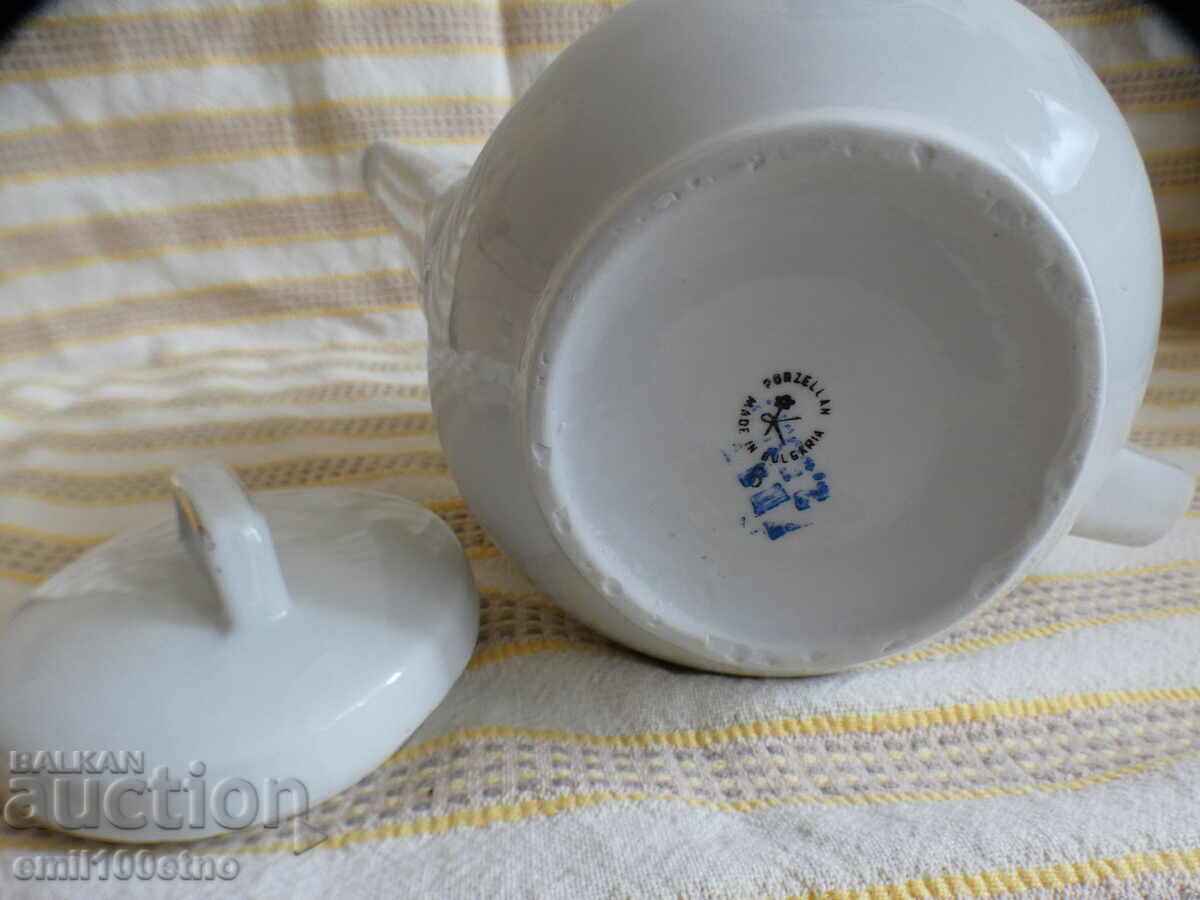 Teapot old Bulgarian porcelain Kitka Novi Pazar - 5