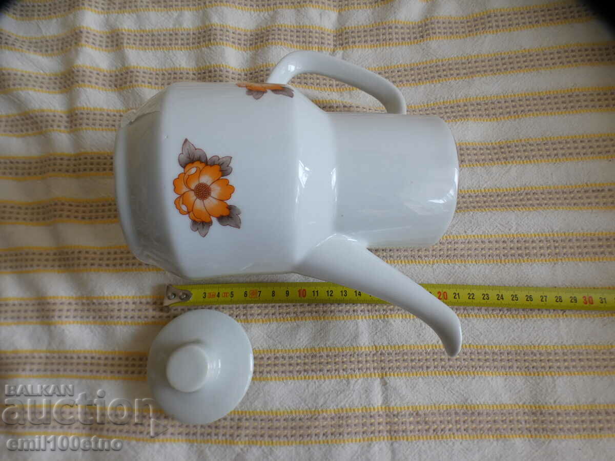 Teapot old Bulgarian porcelain Kosta Yordanov Vidin - 6 Teapot old Bulgarian porcelain Kosta Yordanov Vidin - 6