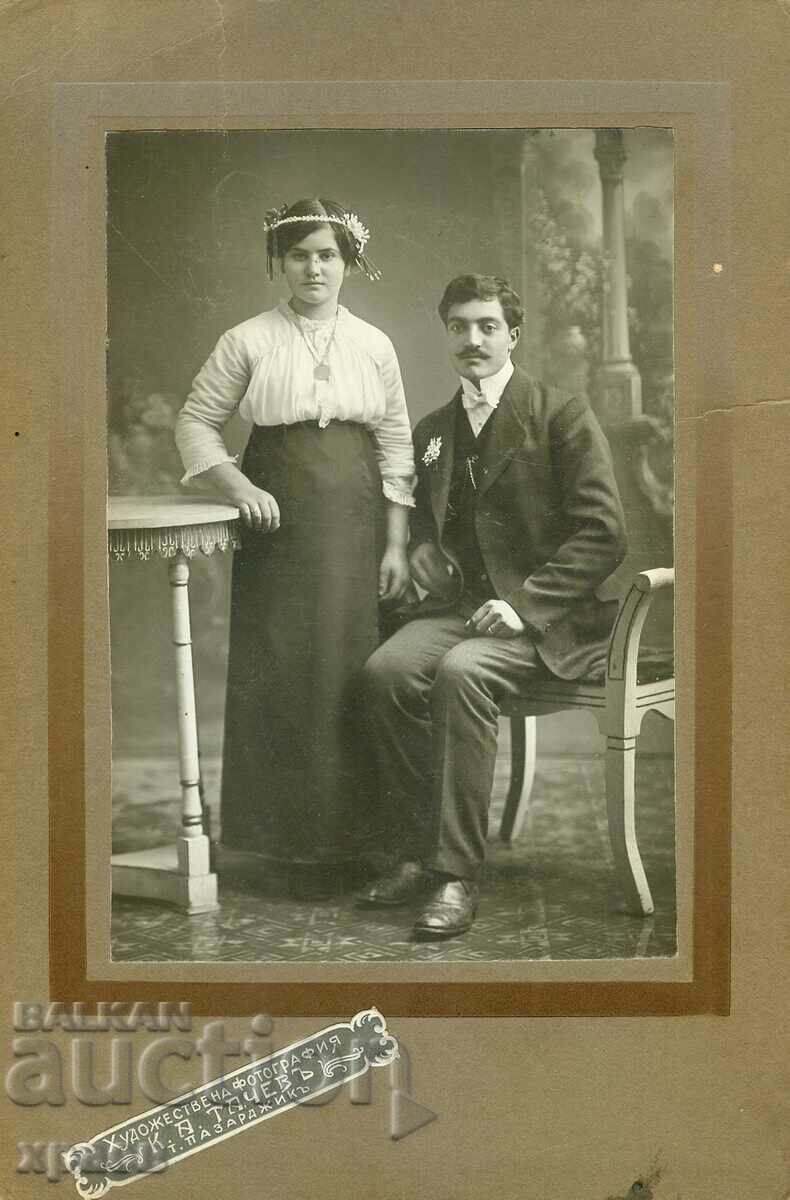 OLD PHOTO - CARDBOARD - K. TACHEV - T. PAZARDZIK - G107 OLD PHOTO - CARDBOARD - K. TACHEV - T. PAZARDZIK - G107