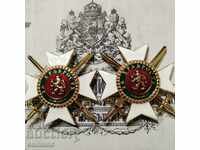 2 броя Звезда I степен на Ордена за храброст - Батенберг