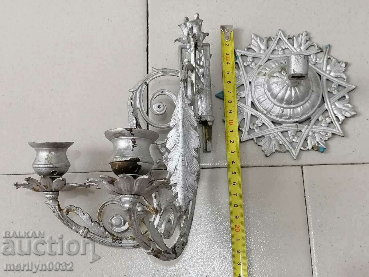 Auction Bronze double chorbadji candlestick 70s of the 19th century Auction Bronze double chorbadji candlestick 70s of the 19th century