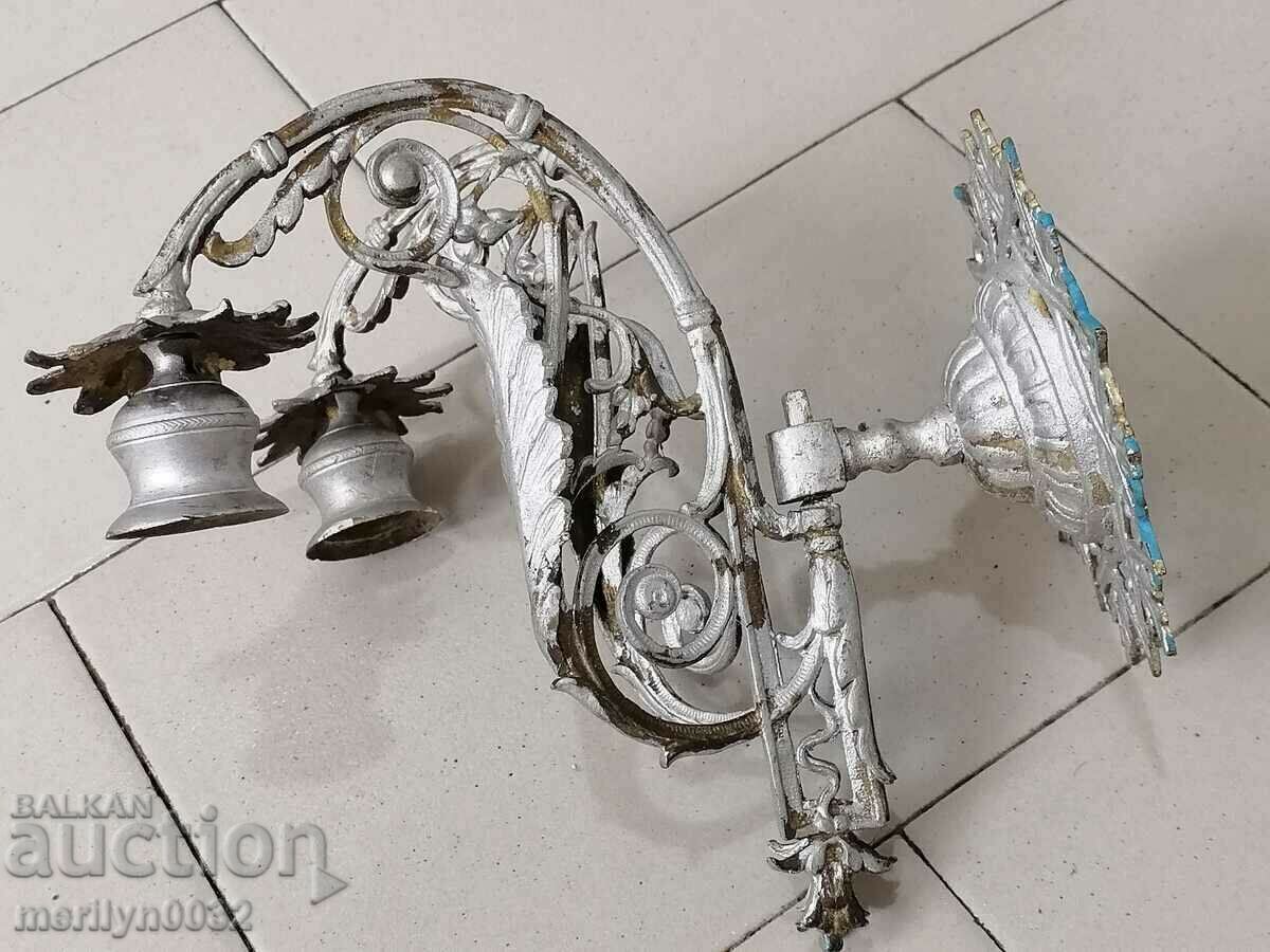 Bronze double chorbadji candlestick 70s of the 19th century - 7 Bronze double chorbadji candlestick 70s of the 19th century - 7