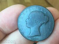 Isle of Man Great Britain 1/2 Penny 1839 Queen Victoria