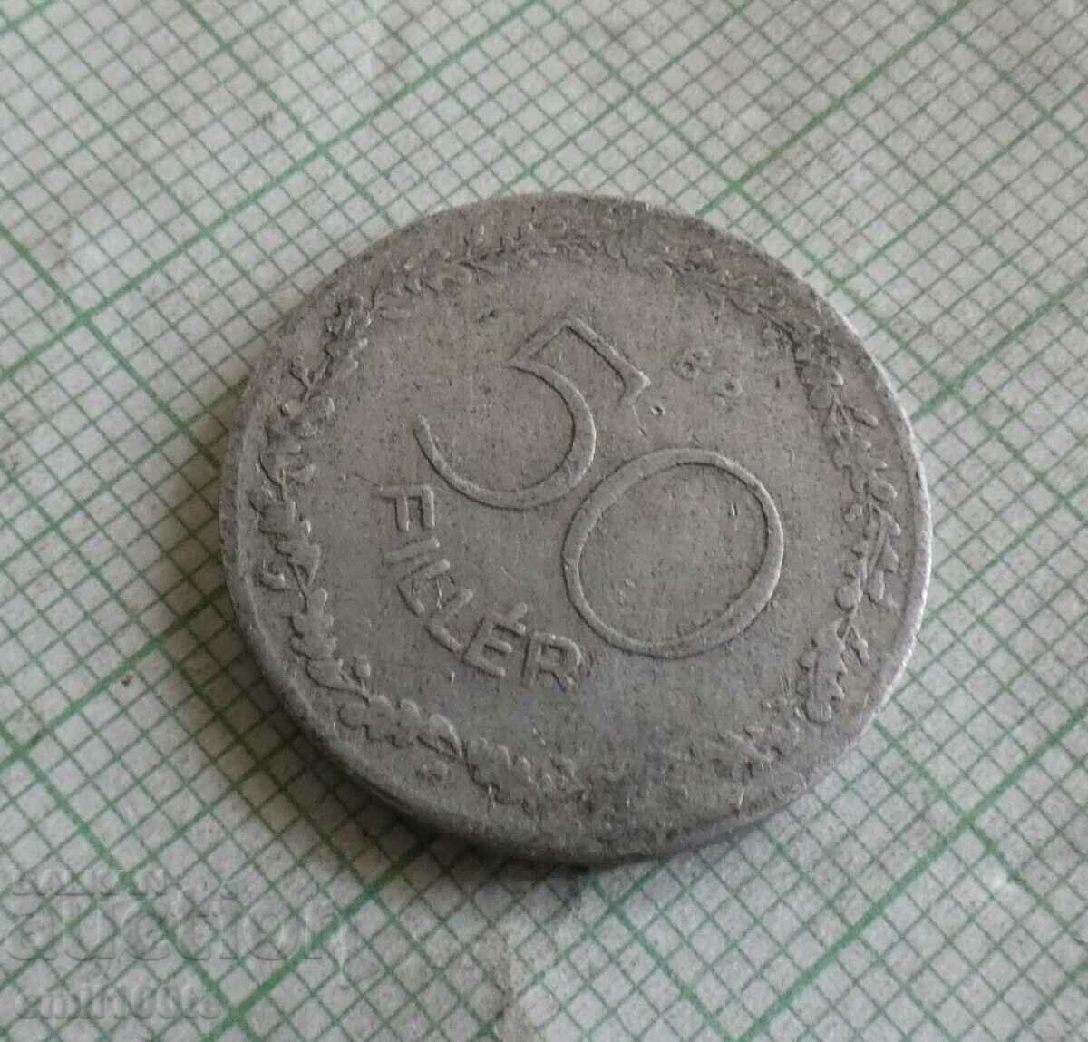Auction 50 fillers 1948 Hungary aluminum Auction 50 fillers 1948 Hungary aluminum