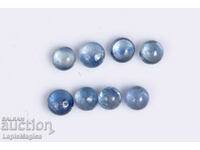 8 pieces blue sapphire 1.47ct round cabochon