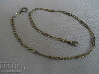 Silver Kustek chain chain with niello for pocket watch