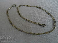 Silver Kustek chain chain with niello for pocket watch