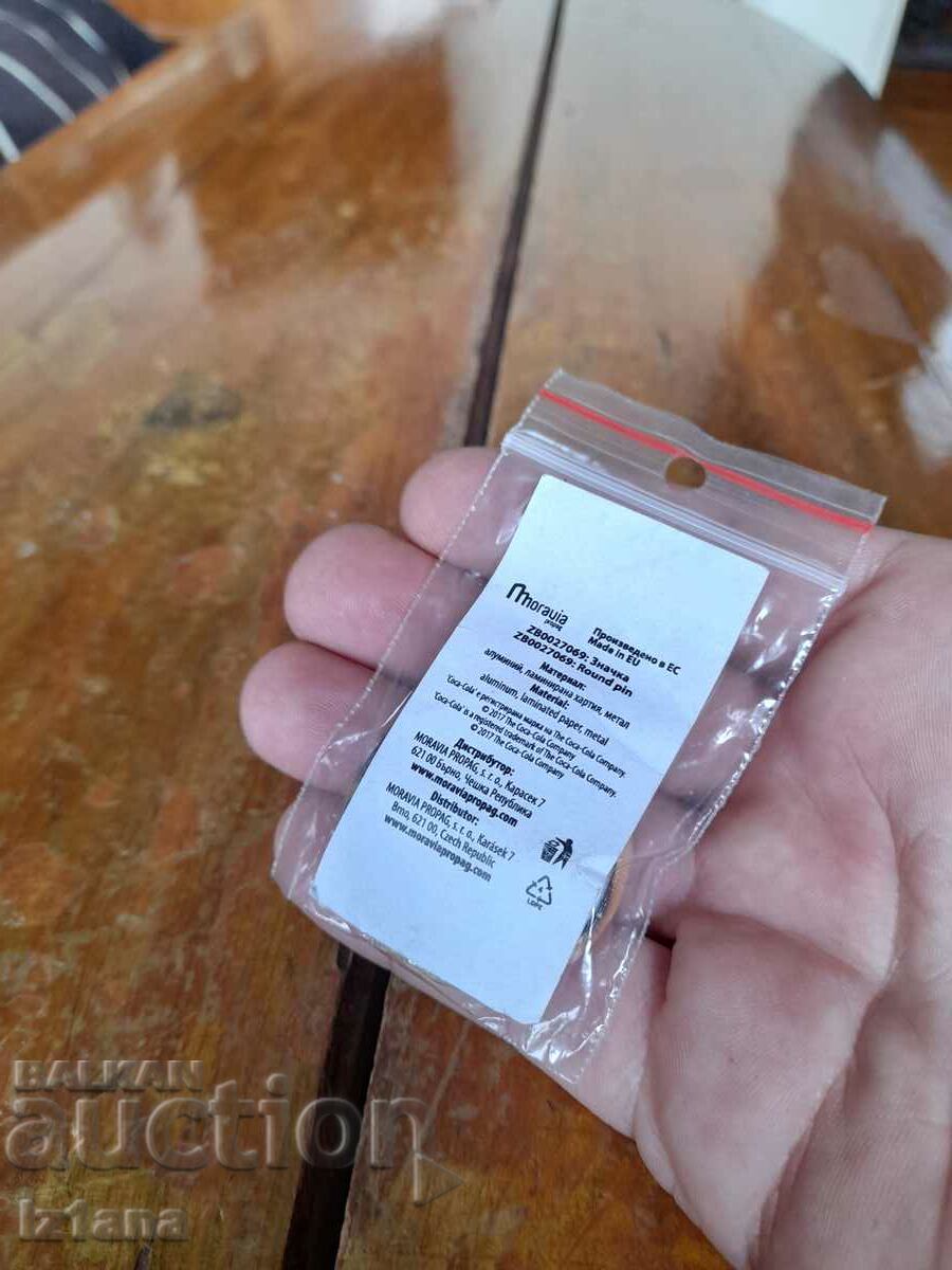 Auction Badge Coca Cola, Coca Cola Auction Badge Coca Cola, Coca Cola