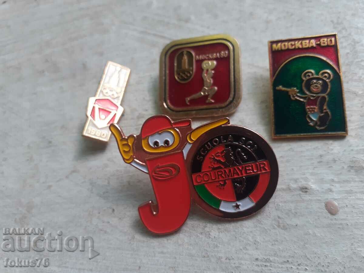 Lot of collector's badges - Olympics Moscow 80 with price 79.00 BGN | € 40.39 Lot of collector's badges - Olympics Moscow 80 with price 79.00 BGN | € 40.39