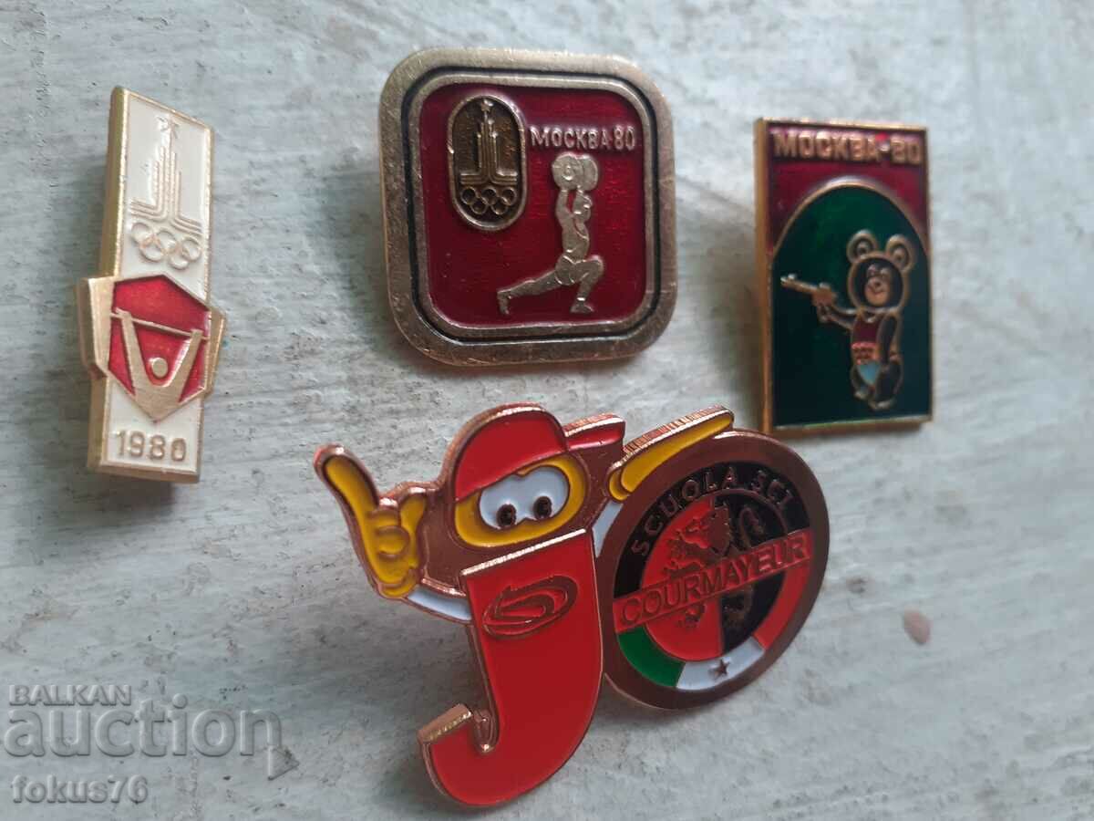 Auction Lot of collector's badges - Olympics Moscow 80 Auction Lot of collector's badges - Olympics Moscow 80