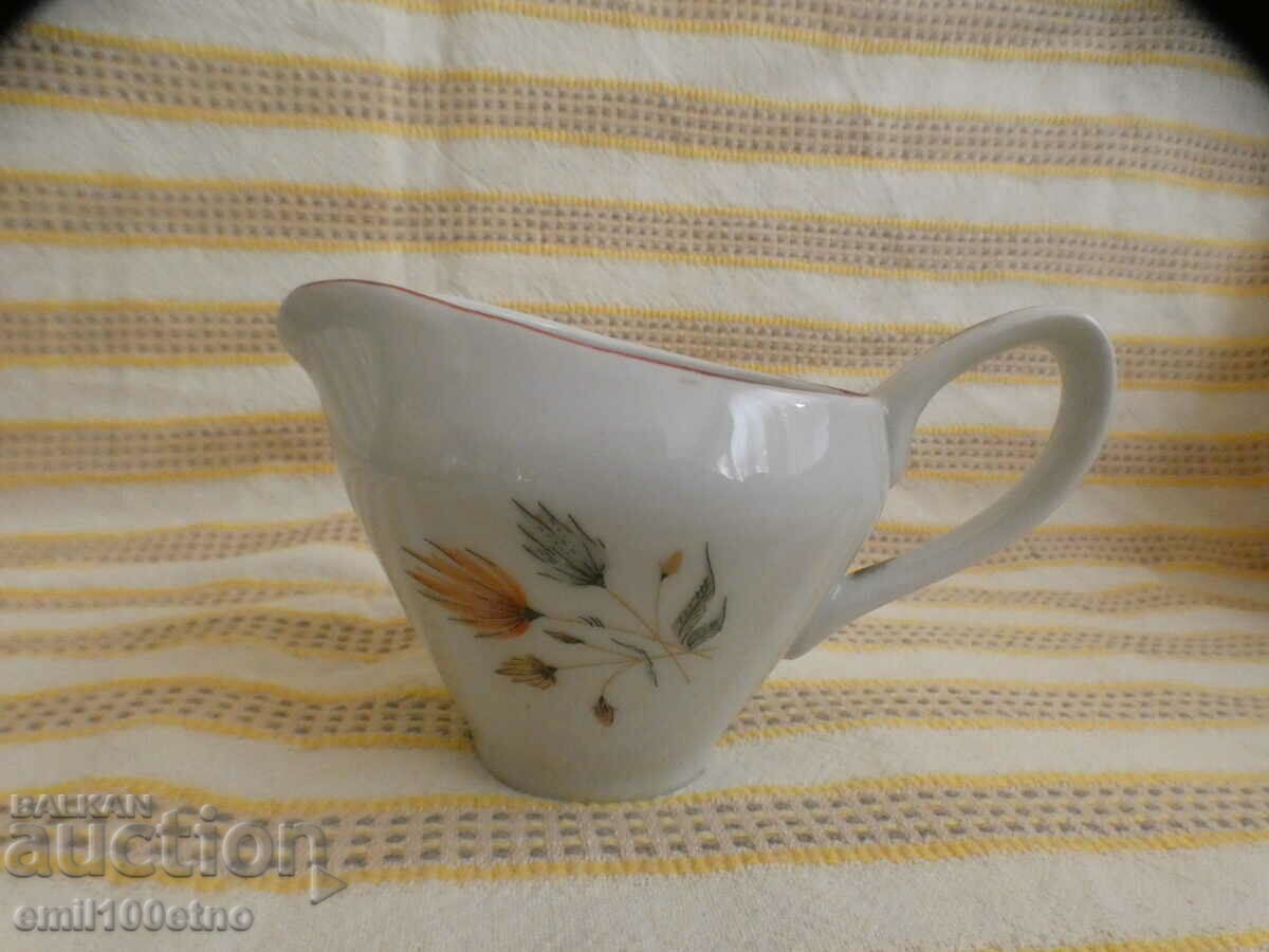 Milk jug old Bulgarian porcelain Isis with price 7.00 BGN | € 3.58 Milk jug old Bulgarian porcelain Isis with price 7.00 BGN | € 3.58