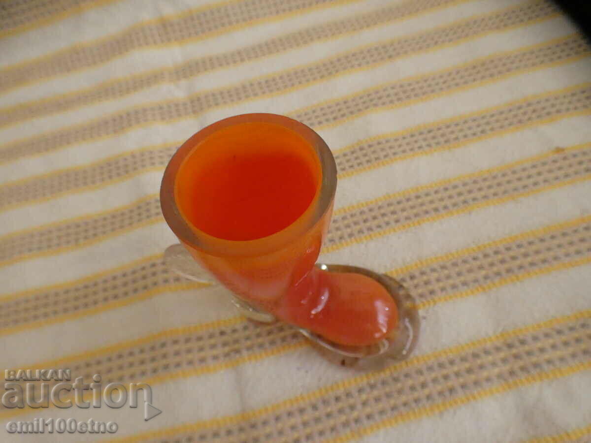 Чашка - ваза с форма на Ботуш цветно стъкло тип Мурано - 5 Чашка - ваза с форма на Ботуш цветно стъкло тип Мурано - 5